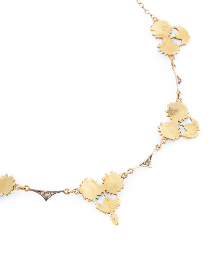 1900 gold necklace flowers "Vehia" - Caillou Paris