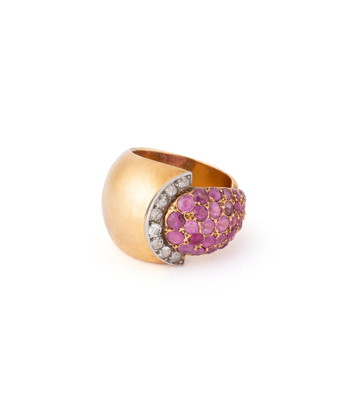 50S ring gold pink sapphires "Jayda" - Caillou Paris
