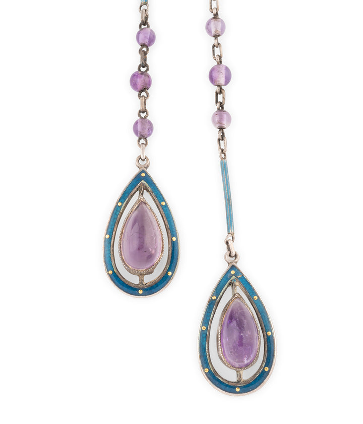 Ancien-collier-neglige-argent-amethyste-Teiva-Caillou-Paris