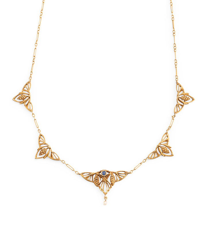 Ancien-collier-or-18k-saphir-Abha-Caillou-Paris
