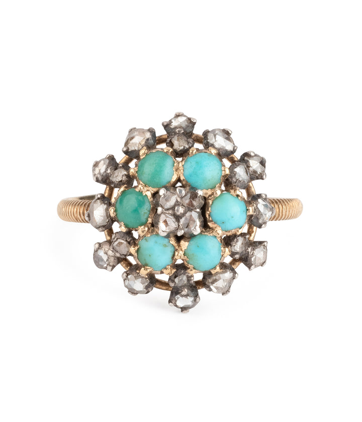 Ancienne-bague-diamants-turquoises-Badda-Caillou-Paris