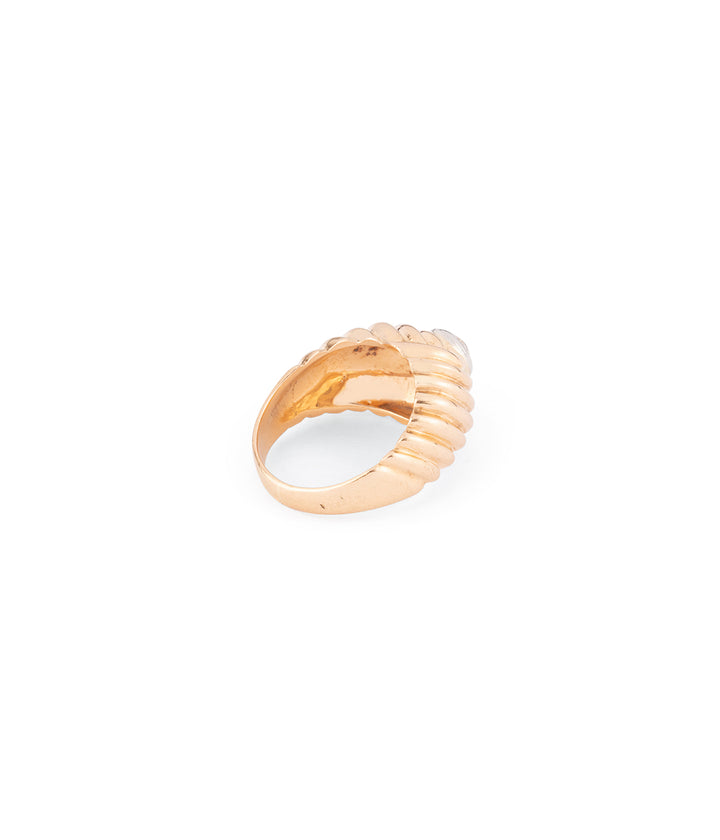 Ancienne bague dôme en or et diamant "Rupak" - Caillou Paris