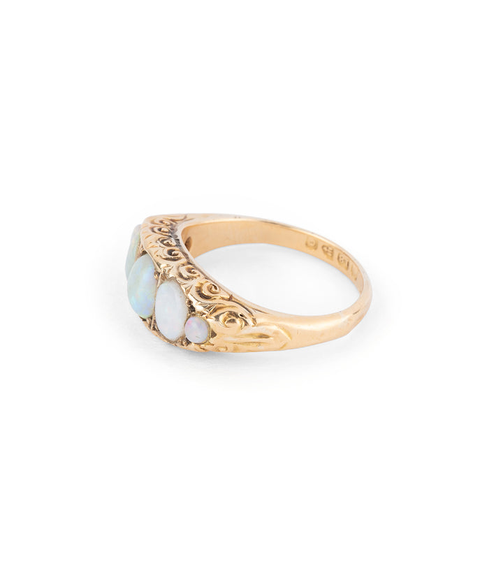 Ancienne bague de fiançailles jarretière opale "Vikesh" - Caillou Paris