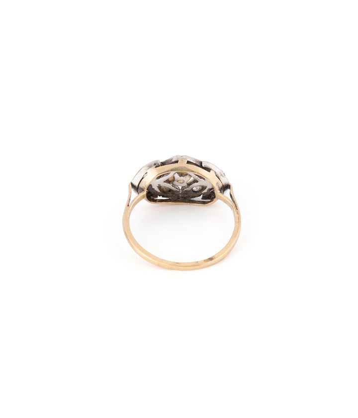 Ancienne bague de fiançailles perle diamants "Anastas" - Caillou Paris