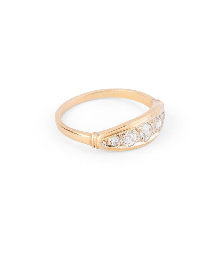 Ancienne bague jarretière diamants "Valle" - Caillou Paris