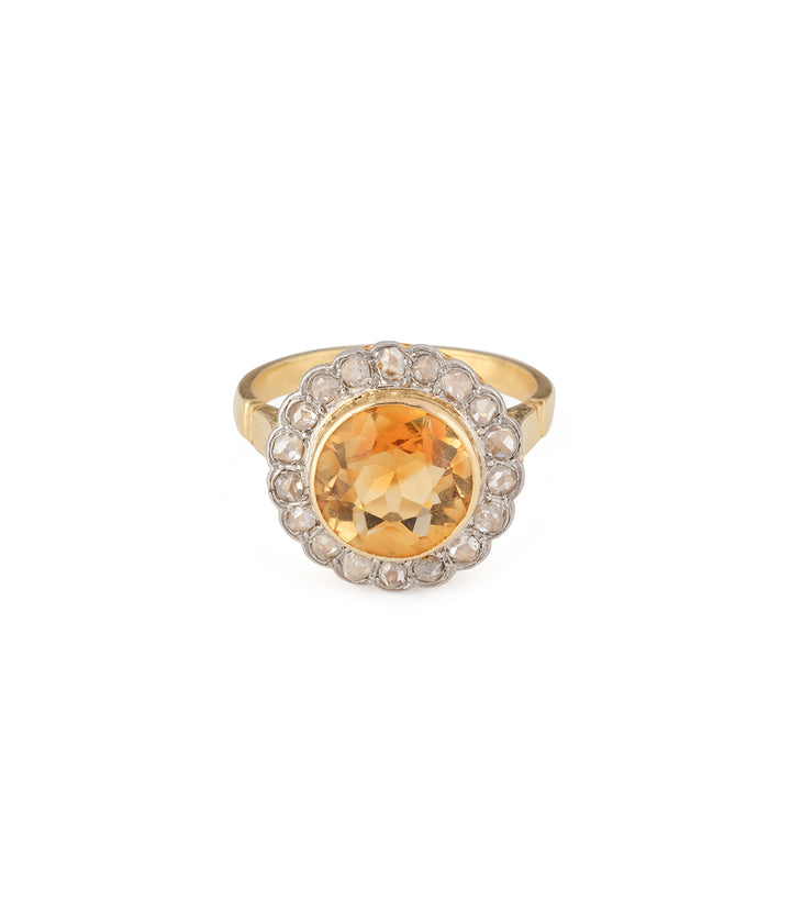 Ancienne-bague-marguerite-citrine-diamants-Valeda-Caillou-Paris