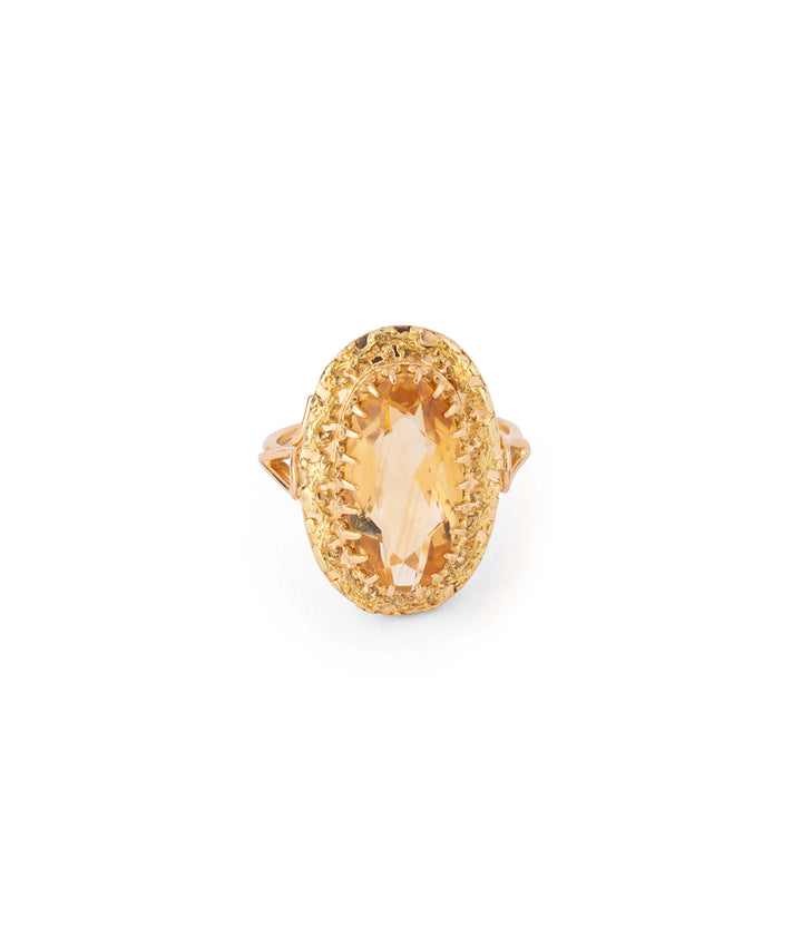 Ancienne bague marquise en citrine "Wikimak" - Caillou Paris