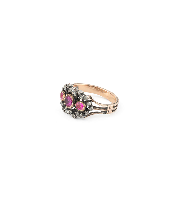 Ancienne bague or diamants rubis Ariti - Caillou Paris