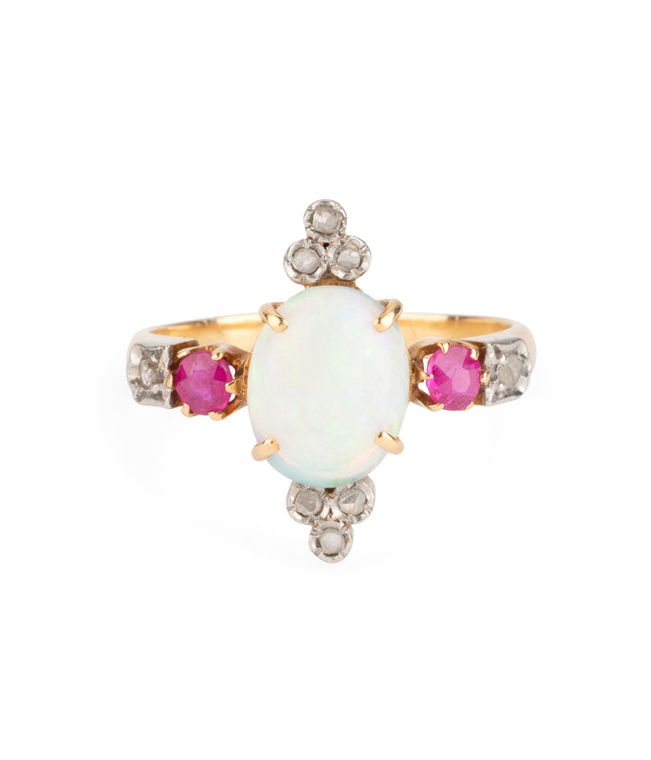Ancienne-bague-rubis-opale-or-18k-Rabi-Caillou-Paris