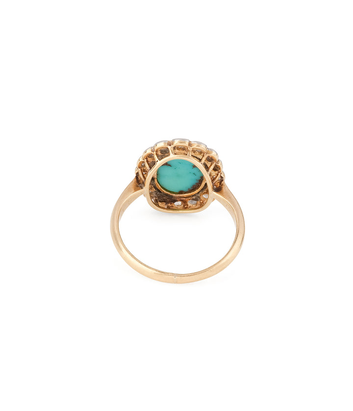 Antique-18K-gold-ring-turquoise-diamonds-Moina-Caillou-Paris