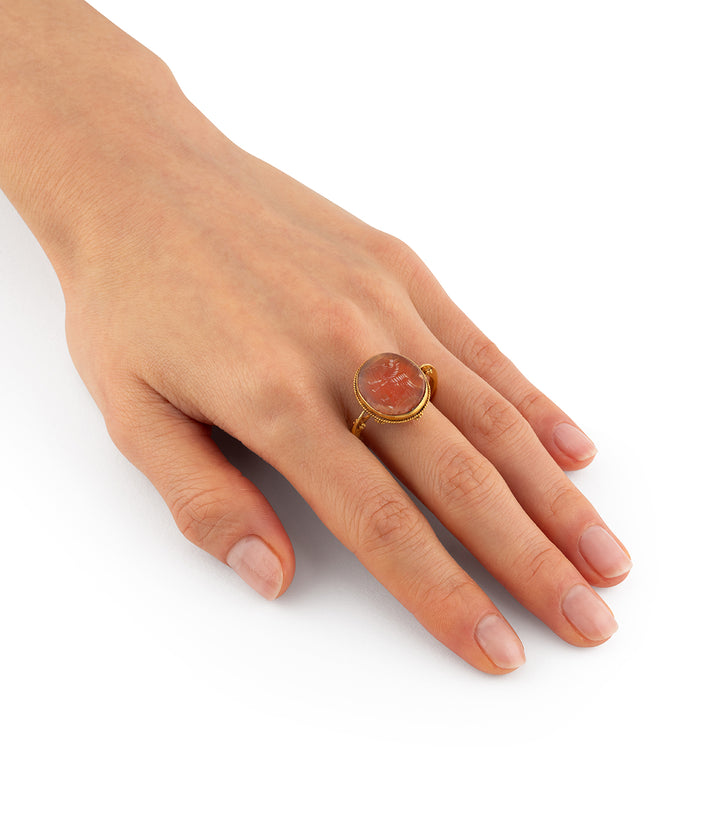 Antique cameo ring gold Lubka - Caillou Paris