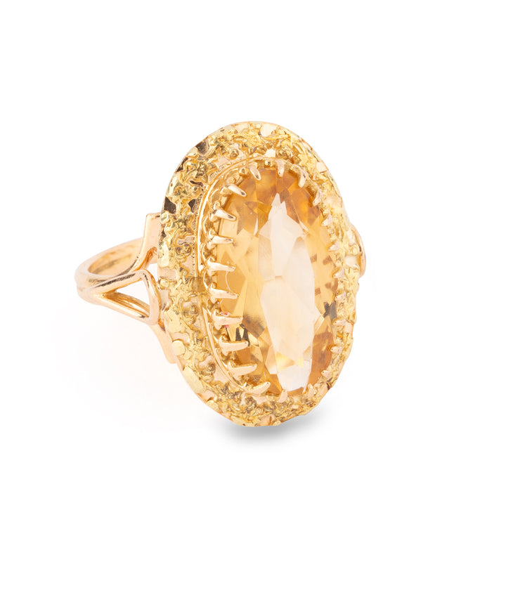antique citrine marquise ring "Wikimak" - Caillou Paris