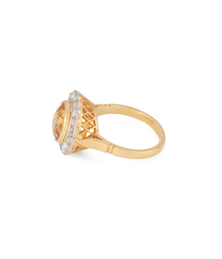 Antique-cluster-ring-citrine-Valeda-Caillou-Paris