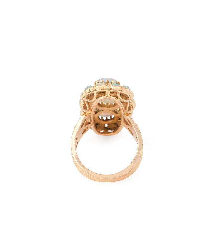 Antique-cluster-ring-opal-Perah-Caillou-Paris