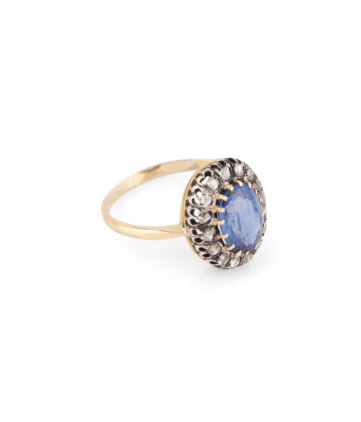 Antique-cluster-ring-sapphire-Burak-Caillou-Paris