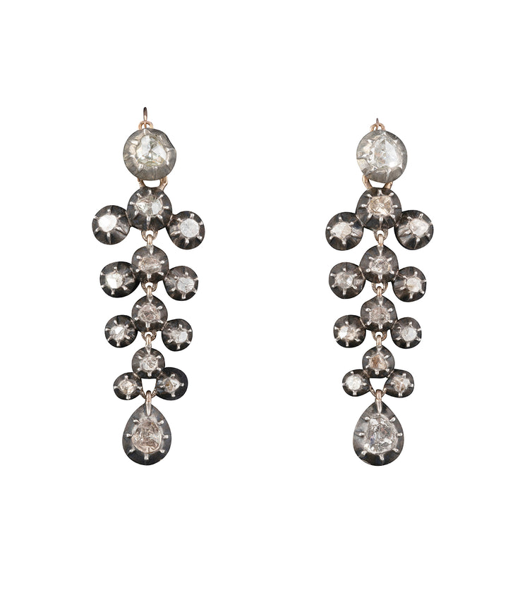 Antique diamonds earrings silver "Ronny" - Caillou Paris