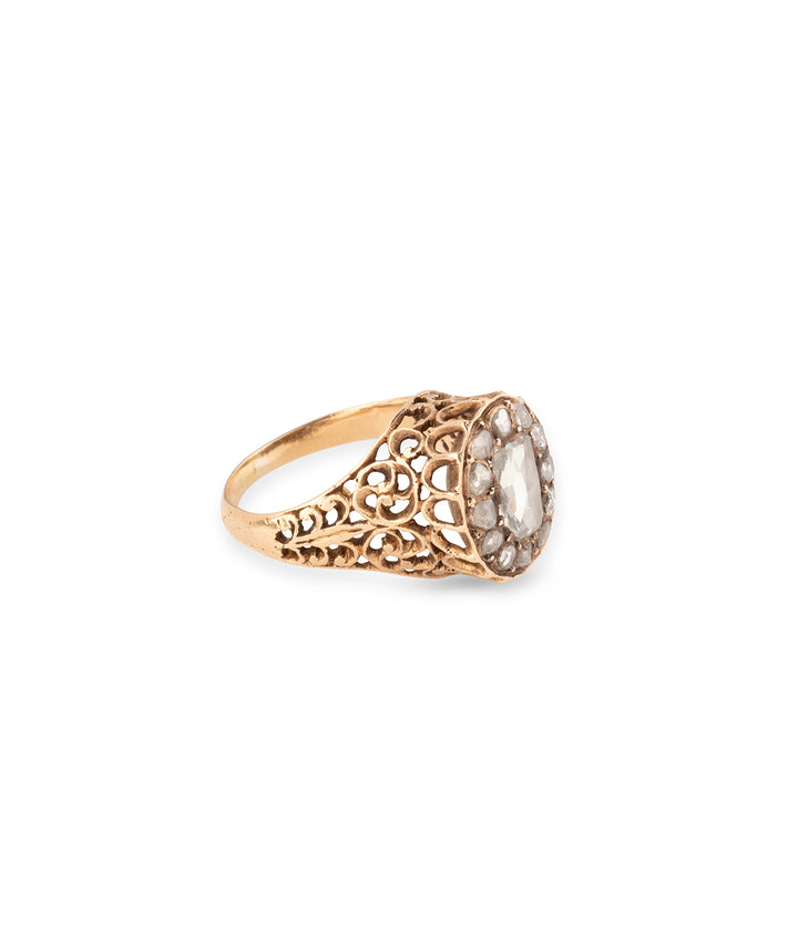 Antique-diamonds-ring18k-pink-gold-Semeko-Caillou-Paris