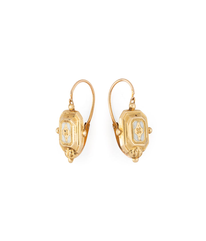 Antique-enamelled-dormeuses-earrings-18k-gold-Zorah-Caillou-Paris