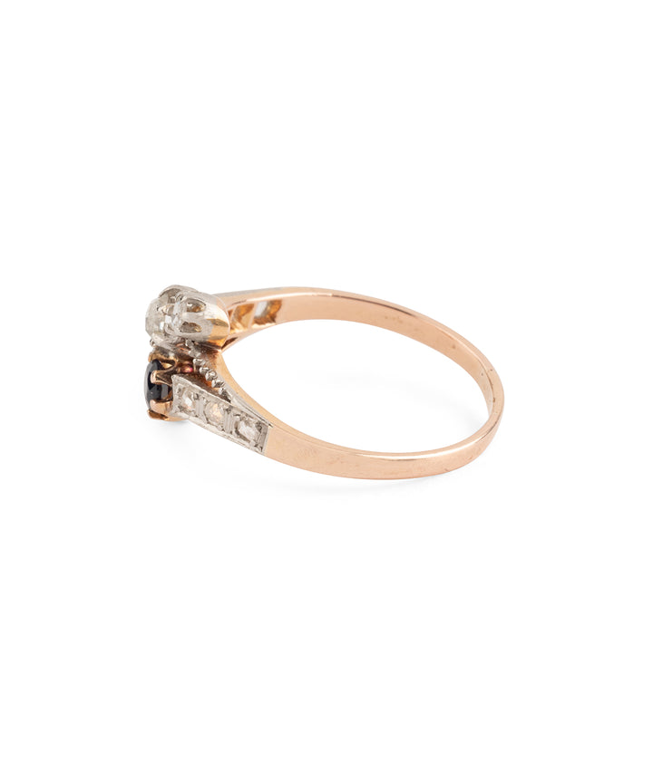 Antique-engagement-ring-diamonds-sapphire-Judi-Caillou-Paris