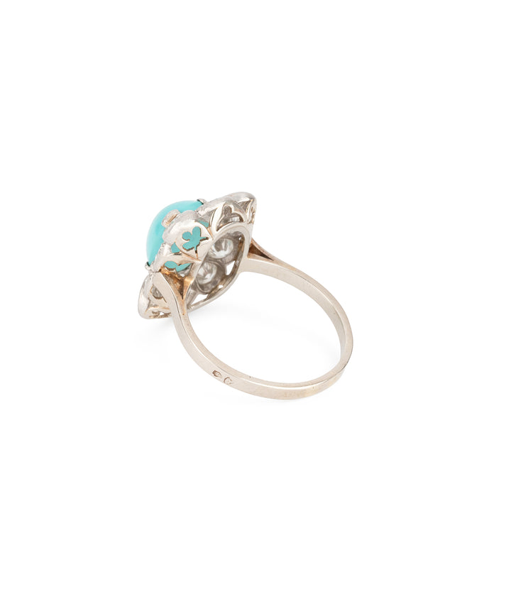 Antique-engagement-ring-diamonds-turquoises-Varya-Caillou-Paris