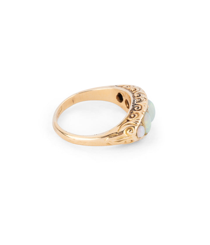 antique five stones ring opals "Vikesh" - Caillou Paris