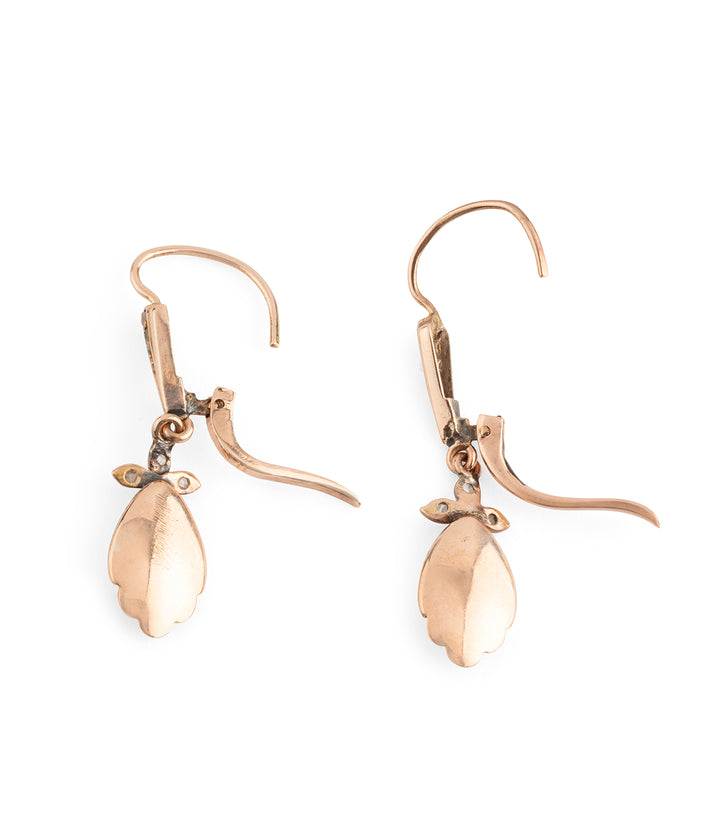 Boucles d'oreilles Art nouveau en or "Basil"
