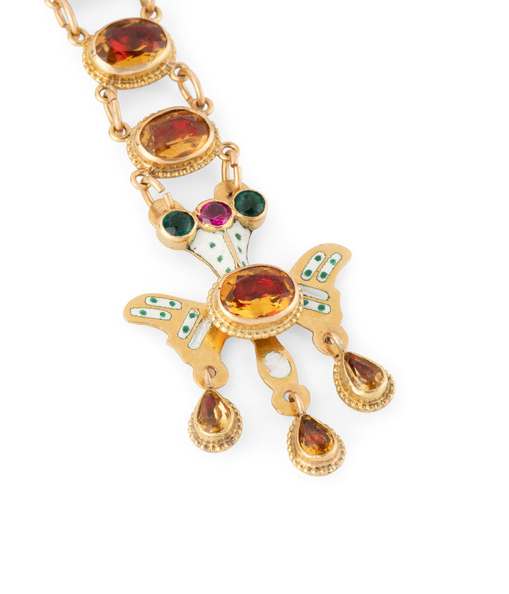 Antique-french-pendant-gold-Slany-Caillou-Paris