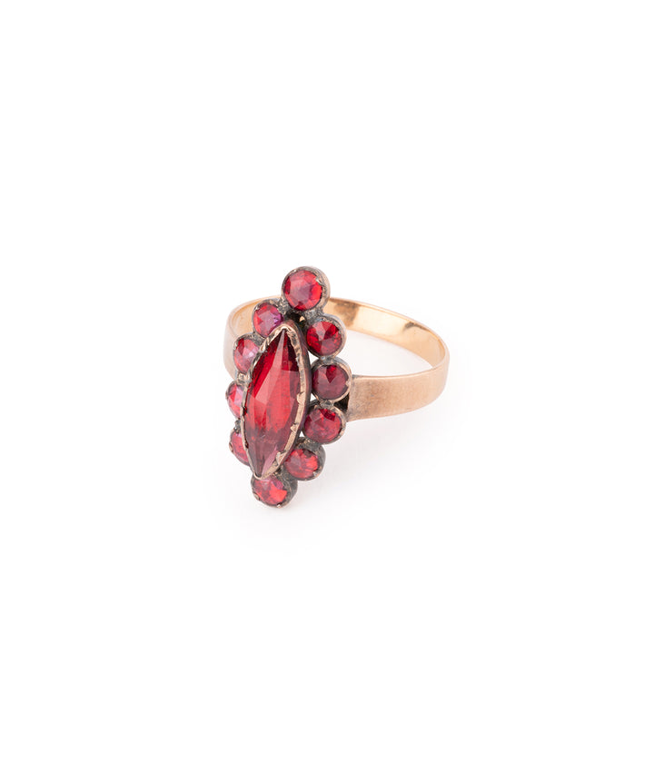 Antique garnet ring gold "Iniya" - Caillou Paris