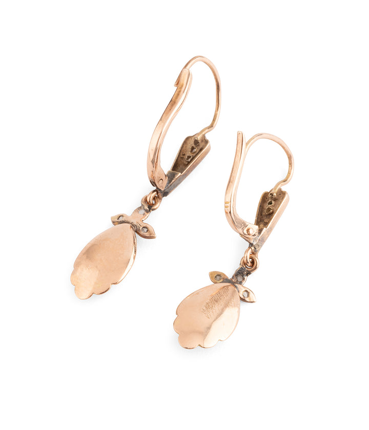 Boucles d'oreilles Art nouveau en or "Basil"