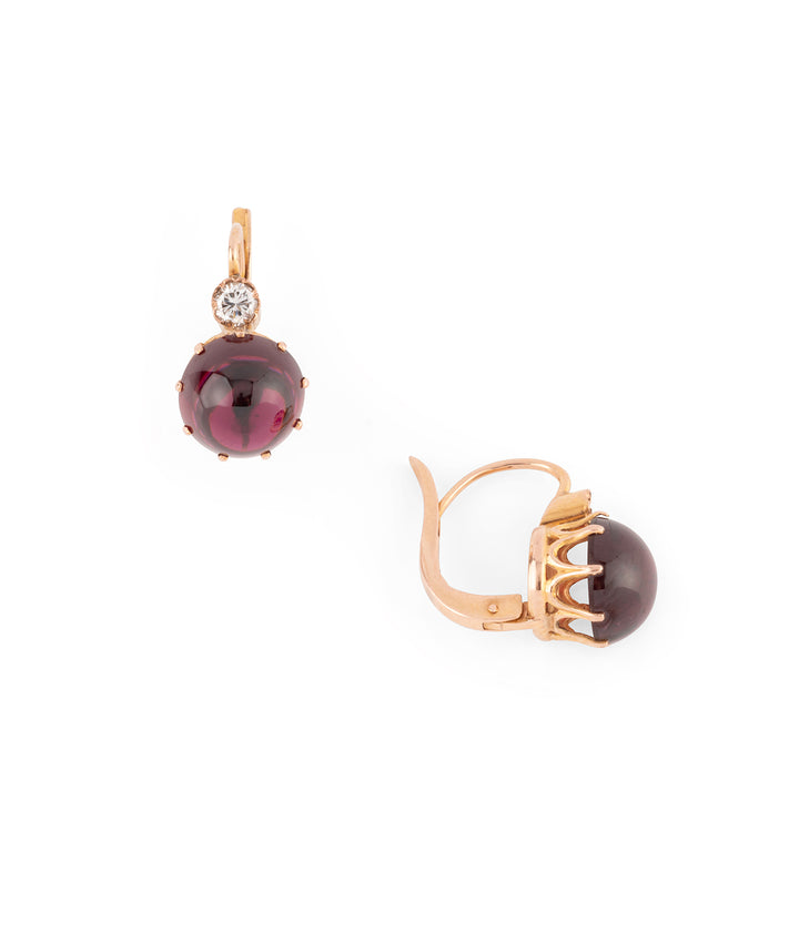 Antique-gold-earrings-garnet-Roza-Caillou-Paris