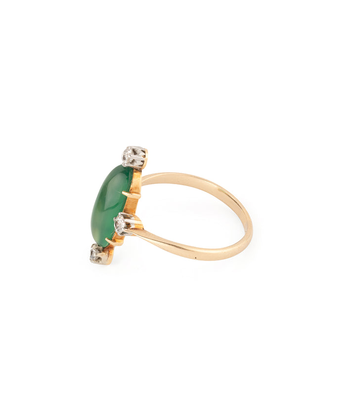 Antique-gold-ring-diamonds-agate-Marlea-Caillou-Paris