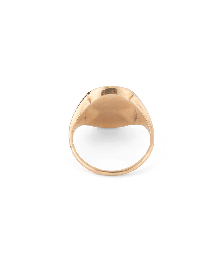 Antique gold signet ring engraved with coat of arms "Oana" - Caillou Paris