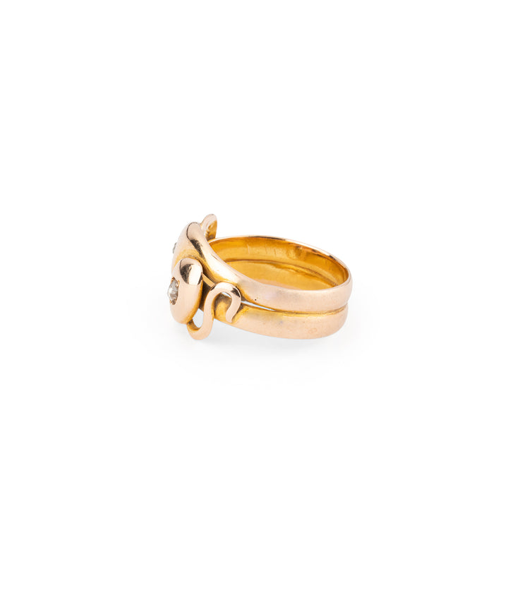 Antique gold snake ring "Thia" Caillou Paris