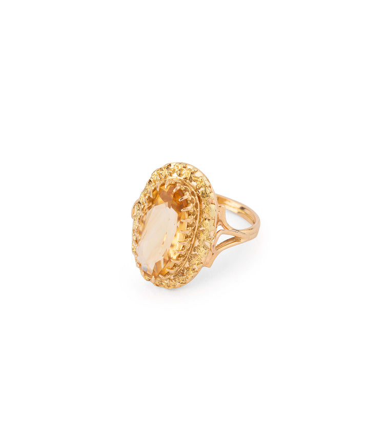 Antique marquise citrine ring "Wikimak" - Caillou Paris