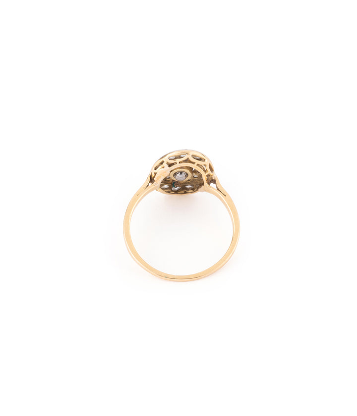 Antique marquise engagement ring diamonds "Tacha" - Caillou Paris