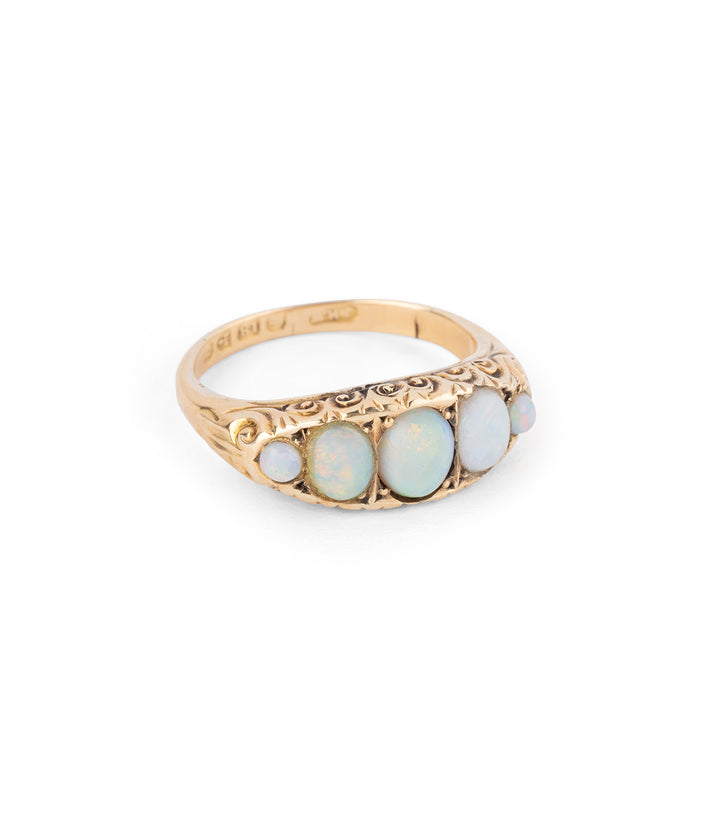 Antique opal gold garter ring "Vikesh" - Caillou Paris