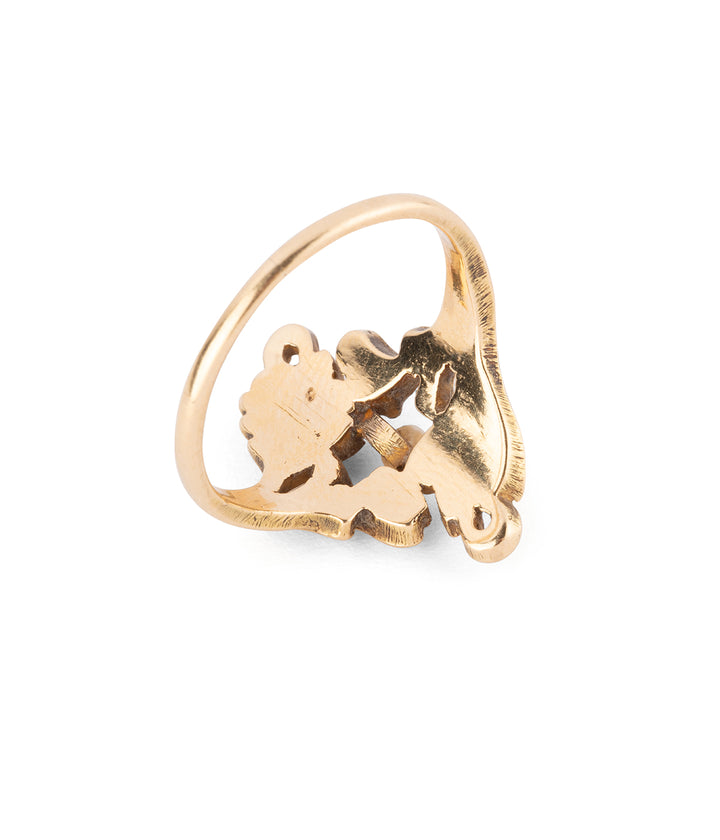 Antique pearl gold ring "Heia" - Caillou Paris