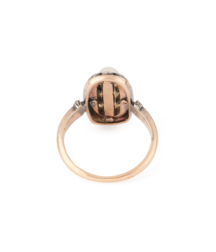 Antique-pearls-ring-rosecut-diamonds-Julle-Caillou-Paris