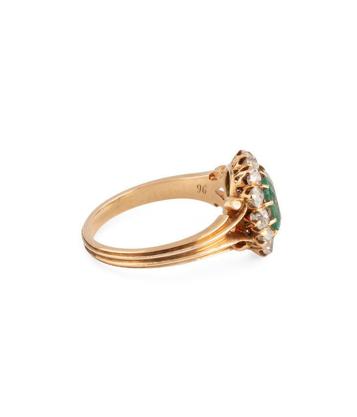 Antique-ring-diamonds-emerald-Bich-Caillou-Paris
