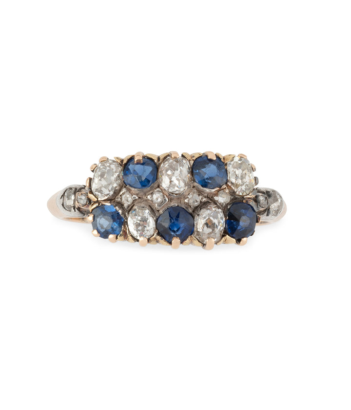 Antique-ring-diamonds-sapphires-Maunu-Caillou-Paris
