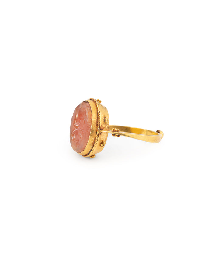 Antique ring intaglio cornelian Pegasus "Lubka" - Caillou Paris