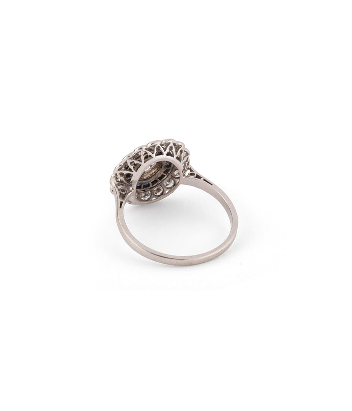 Antique sapphire and platinum ring "Jiri" - Caillou Paris