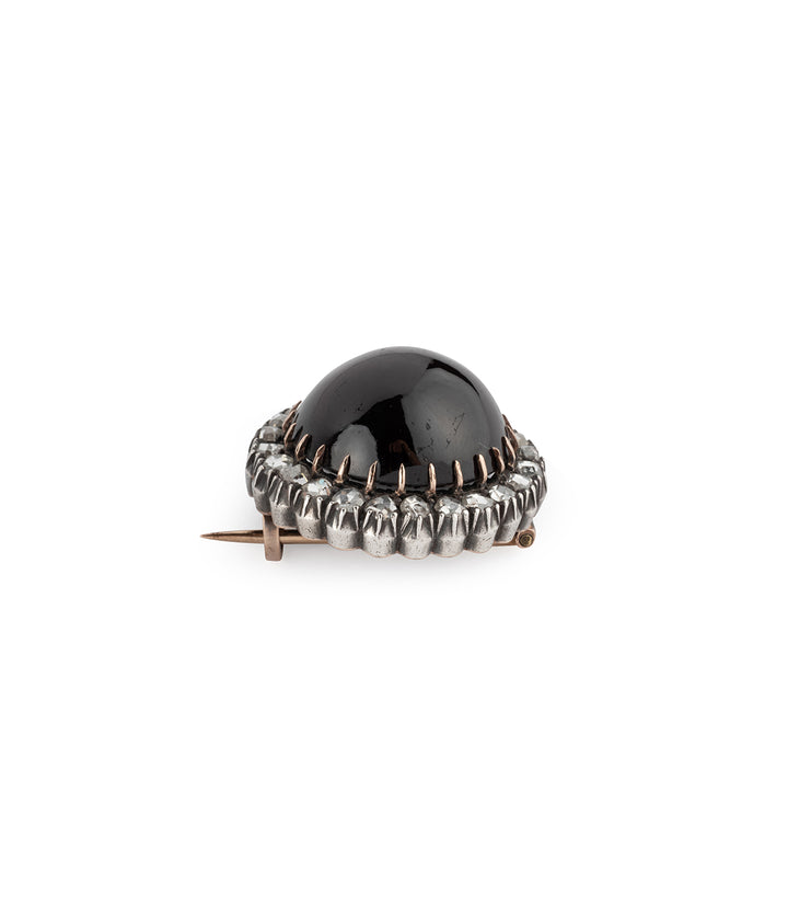 Antique-silver-brooch-diamonds-garnet-Reeta-Caillou-Paris