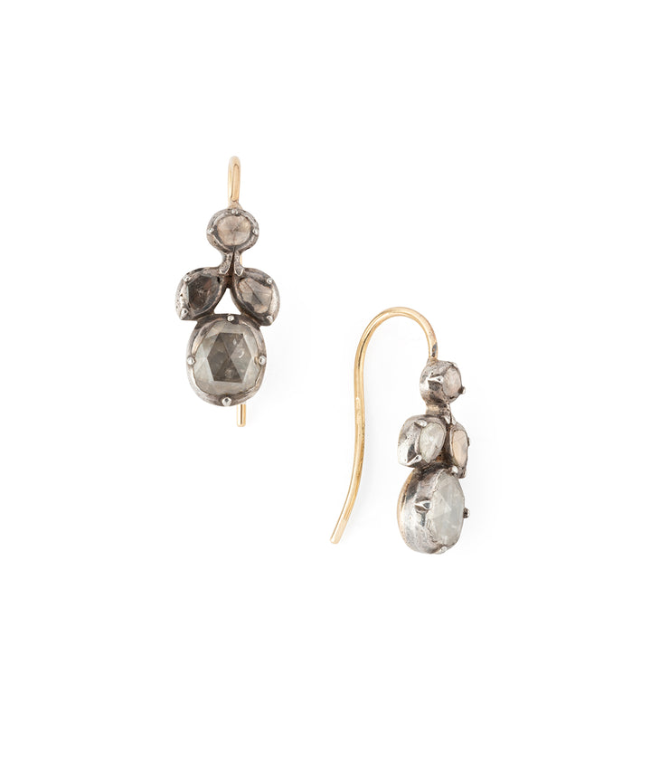 Antique-silver-earrings-rosecut-diamonds-Hilaire-Caillou-Paris