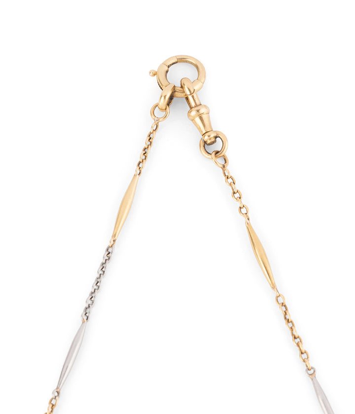 antique watch chain necklace 18k gold "Marcy" - Caillou Paris