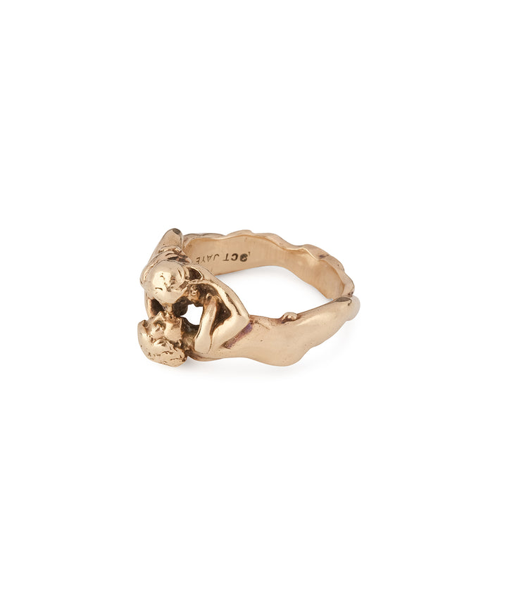 Art-Nouveau-ring-nude-couple-9K-gold-Jona-Caillou-Paris