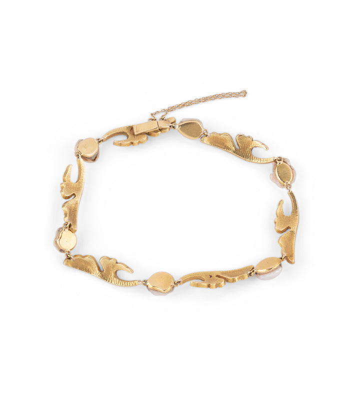 Art nouveau gold pearl bracelet "Myrelle" - Caillou Paris
