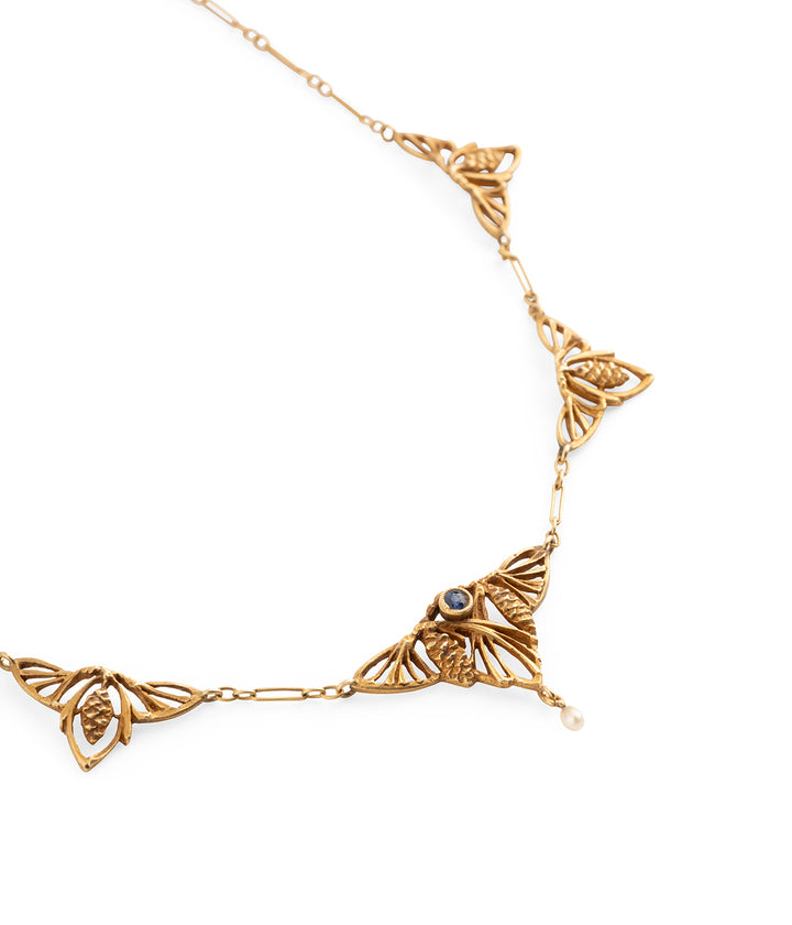 Art-nouveau-necklace-18k-gold-Abha-Caillou-Paris