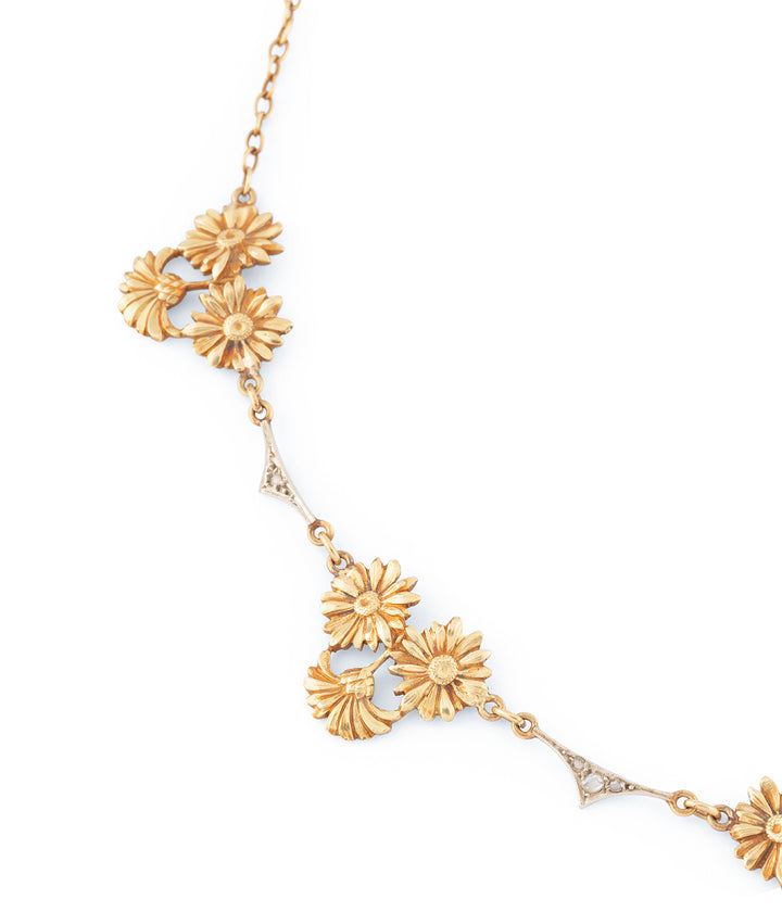 Art nouveau necklace flowers "Vehia" - Caillou Paris