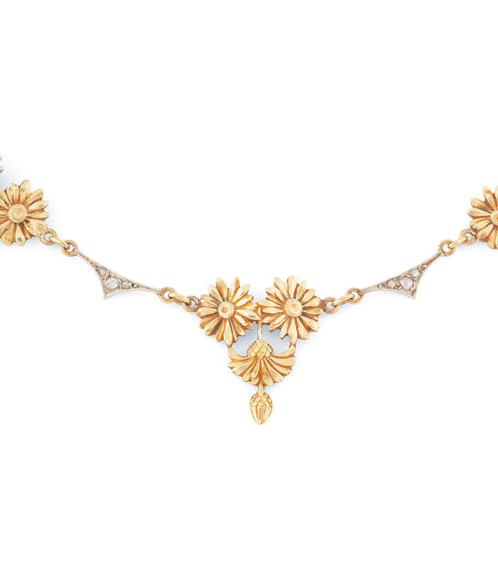 Art nouveau necklace gold "Vehia" - Caillou Paris